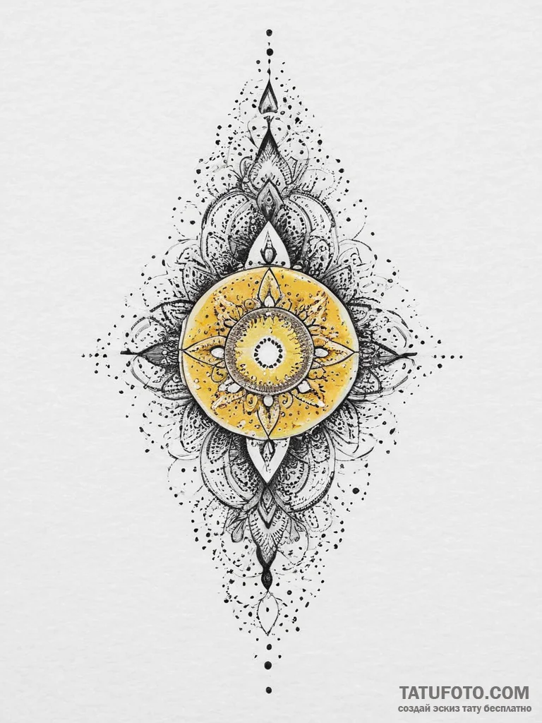 Tattoo sketch yellow, tattoo sketch design, o... - эскиз тату (№1757192598_0, 06.09.2025 21:03) — Tatufoto.com
