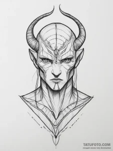 Tattoo sketch avatar na'vi warrior, concept a... - эскиз тату (№1757196022_0, 06.09.2025 22:00) — Tatufoto.com