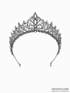 Tattoo sketch tiara, ink illustration for tat... - эскиз тату (№1757196420_0, 06.09.2025 22:07) — Tatufoto.com