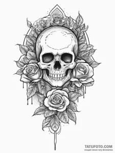 Tattoo sketch golf course landscape, ink illu... - эскиз тату (№1757196626_0, 06.09.2025 22:10) — Tatufoto.com