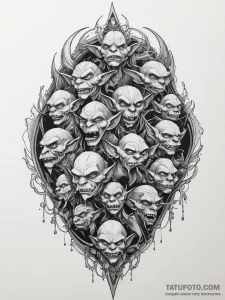 Tattoo sketch goblin horde, tattoo sketch des... - эскиз тату (№1757198421_0, 06.09.2025 22:40) — Tatufoto.com