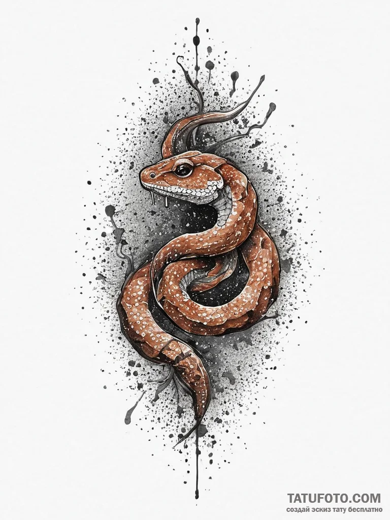 Tattoo sketch copperhead, artistic tattoo ske... - эскиз тату (№1757199812_0, 06.09.2025 23:03) — Tatufoto.com