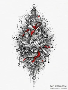 Tattoo sketch present, artistic tattoo sketch... - эскиз тату (№1757201010_0, 06.09.2025 23:23) — Tatufoto.com