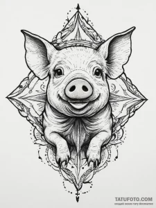 Tattoo sketch pig, tattoo sketch design, deta... - эскиз тату (№1757203191_0, 06.09.2025 23:59) — Tatufoto.com