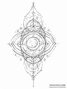 Tattoo sketch cosmic character - эскиз тату (№1757204394_0, 07.09.2025 00:19) — Tatufoto.com