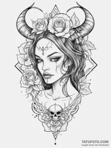 Tattoo sketch succubus, artistic tattoo sketc... - эскиз тату (№1757204793_0, 07.09.2025 00:26) — Tatufoto.com
