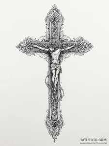 Tattoo sketch divine portrayal, artistic tatt... - эскиз тату (№1757205195_0, 07.09.2025 00:33) — Tatufoto.com