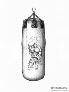 Tattoo sketch boxing punching bag, tattoo fla... - эскиз тату (№1757207380_0, 07.09.2025 01:09) — Tatufoto.com