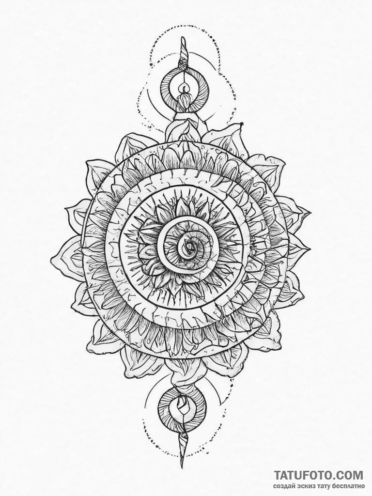 Tattoo sketch spiral, tattoo flash sheet desi... - эскиз тату (№1757208986_0, 07.09.2025 01:36) — Tatufoto.com