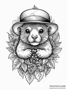 Tattoo sketch marmoset, tattoo drawing outlin... - эскиз тату (№1757209390_0, 07.09.2025 01:43) — Tatufoto.com
