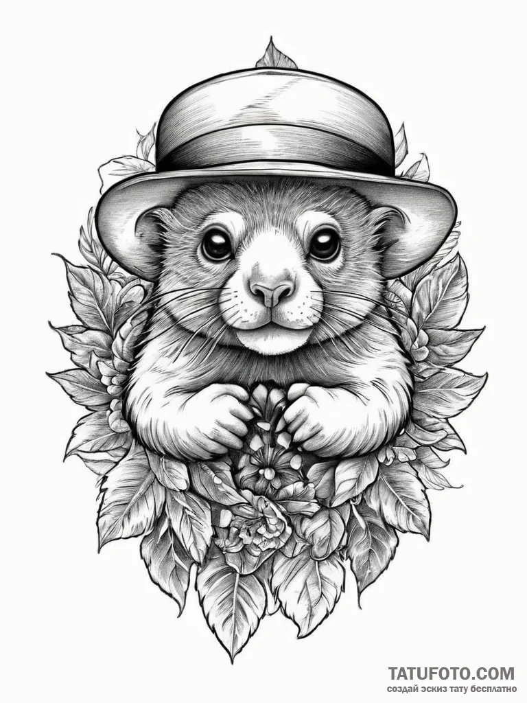 Tattoo sketch marmoset, tattoo drawing outlin... - эскиз тату (№1757209390_0, 07.09.2025 01:43) — Tatufoto.com