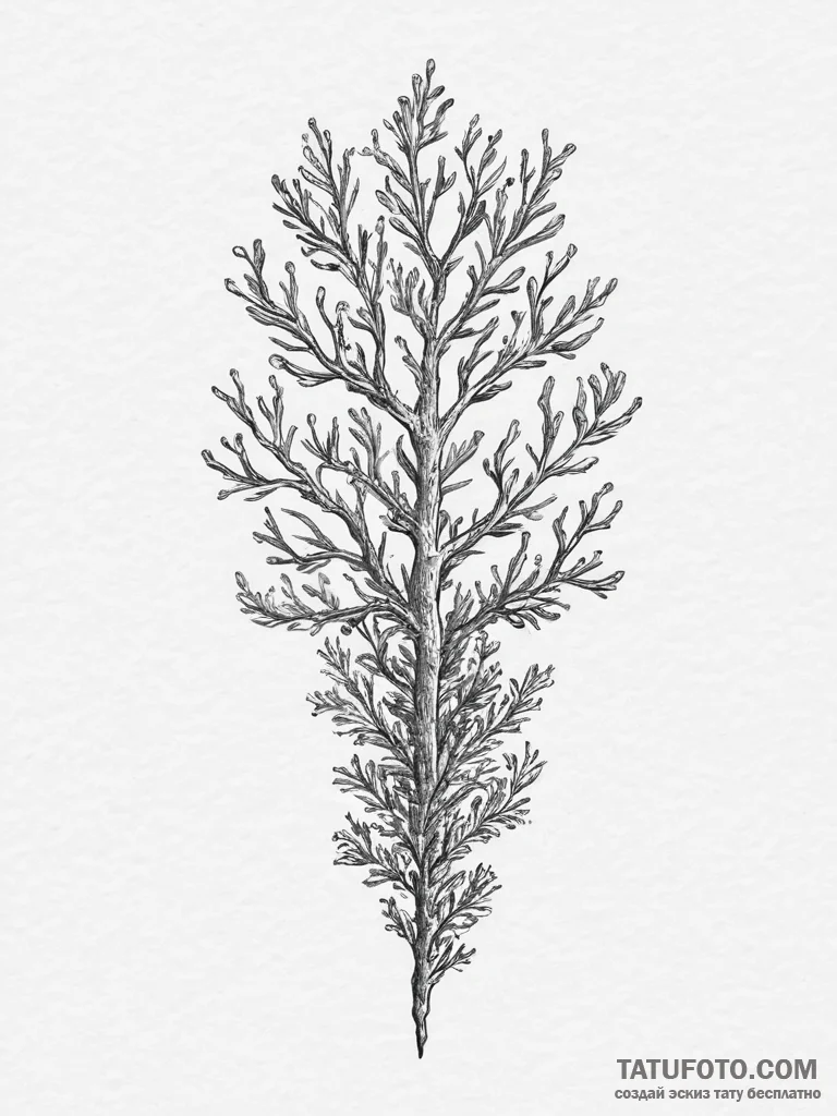 Tattoo sketch coral, ink illustration for tat... - эскиз тату (№1757210394_0, 07.09.2025 01:59) — Tatufoto.com