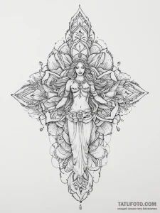 Tattoo sketch blessed being - эскиз тату (№1757214574_0, 07.09.2025 03:09) — Tatufoto.com