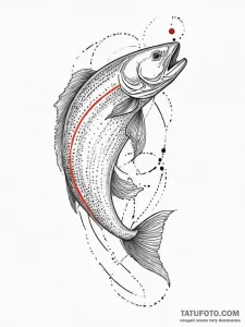 Tattoo sketch arctic char, ink illustration f... - эскиз тату (№1757217181_0, 07.09.2025 03:53) — Tatufoto.com