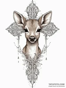 Tattoo sketch graceful fawn tattoo, tattoo sk... - эскиз тату (№1757217580_0, 07.09.2025 03:59) — Tatufoto.com