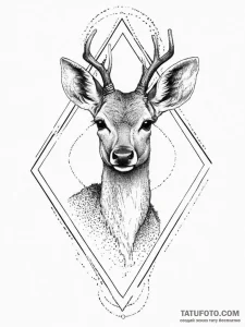 Tattoo sketch elegant doe tattoo, artistic ta... - эскиз тату (№1757217981_0, 07.09.2025 04:06) — Tatufoto.com