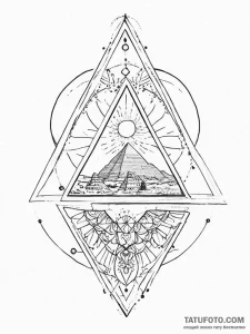Tattoo sketch egyptian pyramid, artistic tatt... - эскиз тату (№1757218178_0, 07.09.2025 04:09) — Tatufoto.com