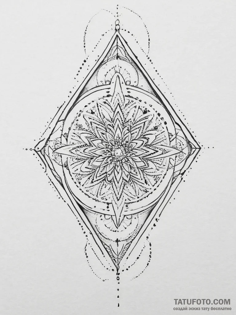 Tattoo sketch tribal абстрактный узор, concep... - эскиз тату (№1757218963_0, 07.09.2025 04:22) — Tatufoto.com