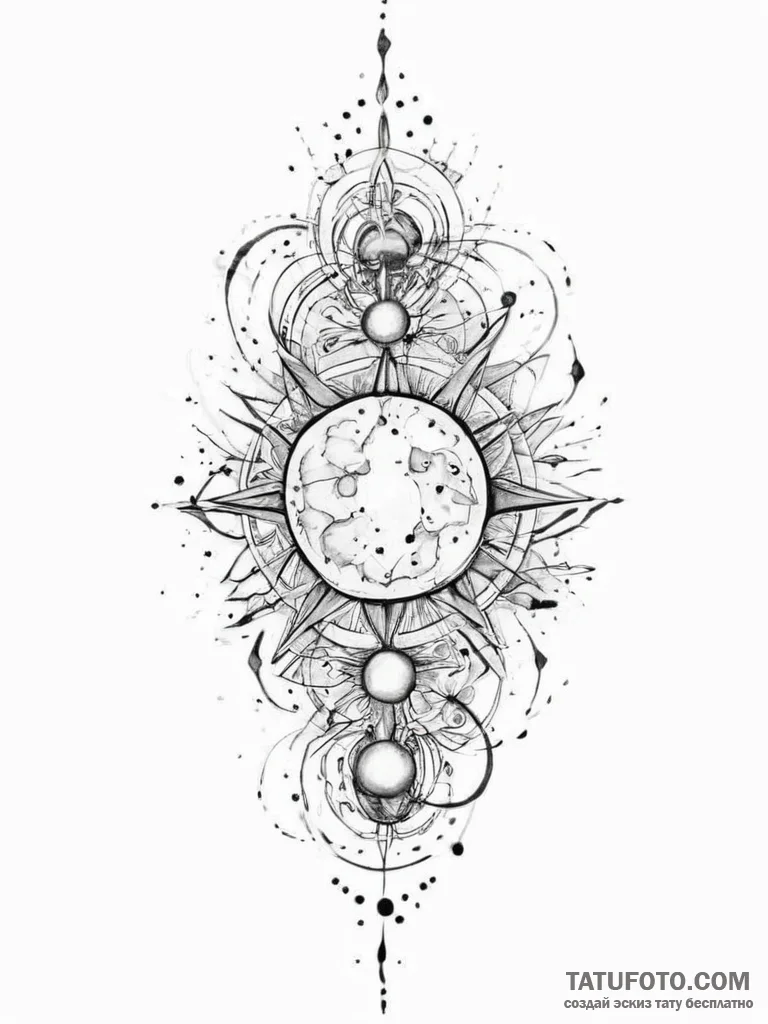 Tattoo sketch cosmic life, tattoo drawing out... - эскиз тату (№1757220150_0, 07.09.2025 04:42) — Tatufoto.com