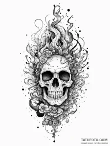 Tattoo sketch smoke, tattoo flash sheet desig... - эскиз тату (№1757226094_0, 07.09.2025 06:21) — Tatufoto.com