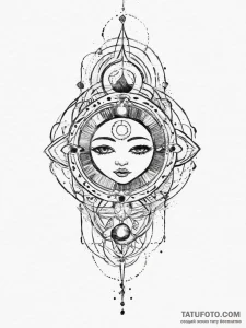 Tattoo sketch cosmic entity, tattoo drawing o... - эскиз тату (№1757230248_0, 07.09.2025 07:30) — Tatufoto.com