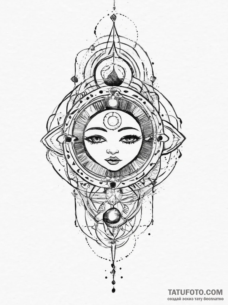 Tattoo sketch cosmic entity, tattoo drawing o... - эскиз тату (№1757230248_0, 07.09.2025 07:30) — Tatufoto.com
