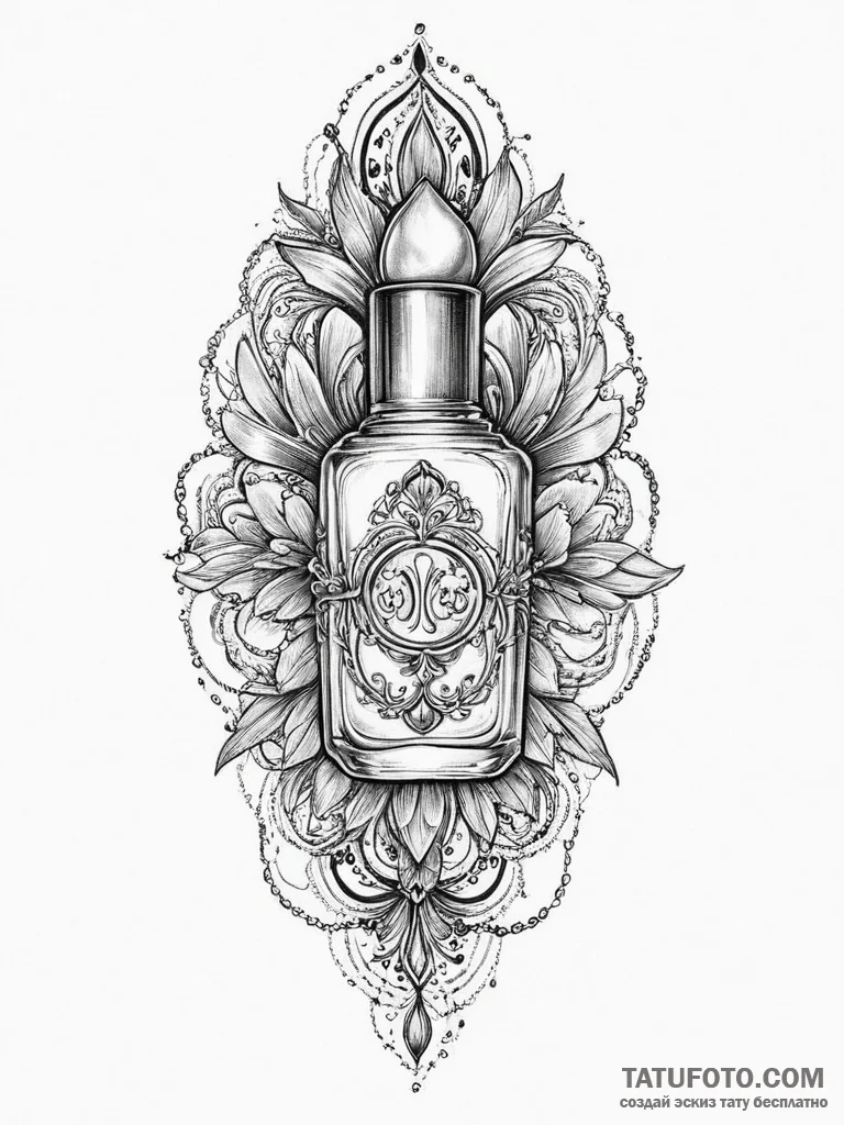 Tattoo sketch nail polish tattoo, ink illustr... - эскиз тату (№1757231830_0, 07.09.2025 07:57) — Tatufoto.com