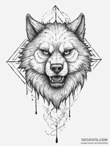 Tattoo sketch werewolf, concept art for tatto... - эскиз тату (№1757236023_0, 07.09.2025 09:07) — Tatufoto.com