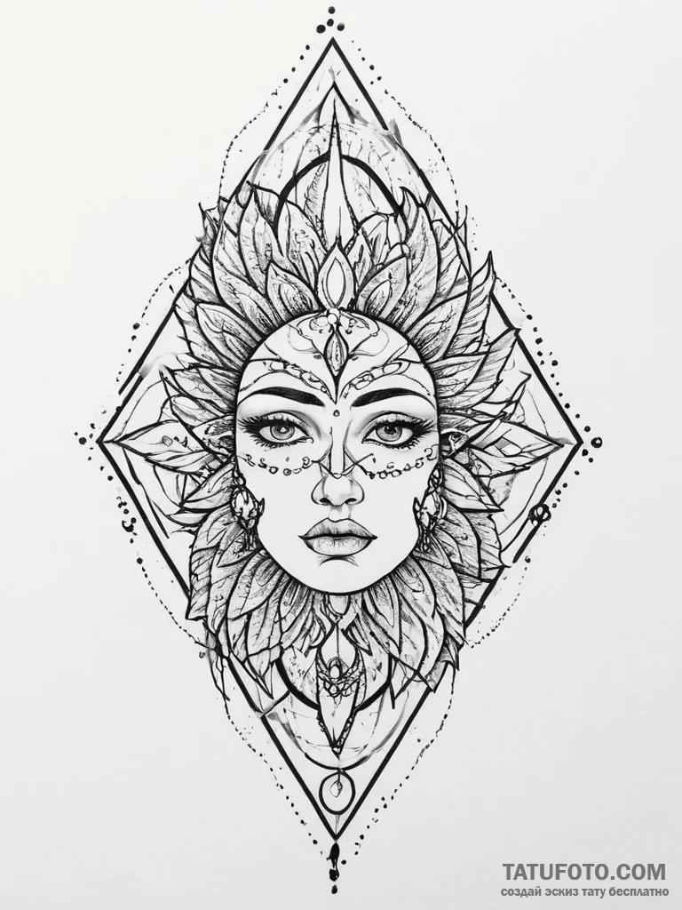 смешанные стили (fusion), tattoo sketch desig... - эскиз тату (№1757237417_0, 07.09.2025 09:30) — Tatufoto.com
