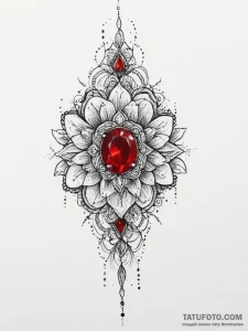 Tattoo sketch ruby - эскиз тату (№1757237815_0, 07.09.2025 09:36) — Tatufoto.com