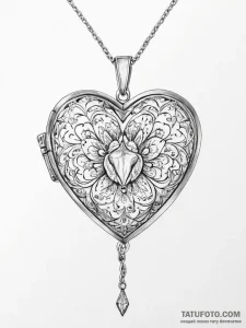 Tattoo sketch locket tattoo - эскиз тату (№1757238815_0, 07.09.2025 09:53) — Tatufoto.com