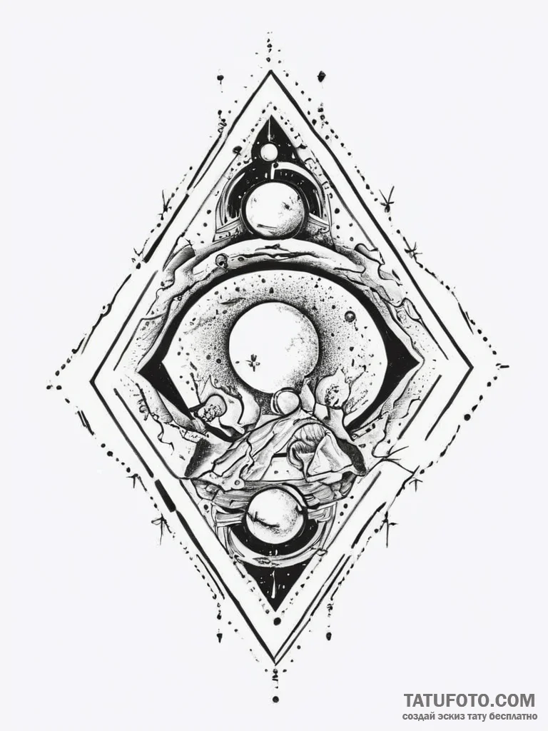 Tattoo sketch cosmic ground, tattoo flash she... - эскиз тату (№1757241194_0, 07.09.2025 10:33) — Tatufoto.com