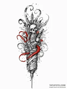 Tattoo sketch nightmare, artistic tattoo sket... - эскиз тату (№1757243175_0, 07.09.2025 11:06) — Tatufoto.com