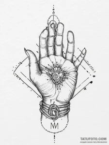 Tattoo sketch hands with initials, tattoo lin... - эскиз тату (№1757245746_0, 07.09.2025 11:49) — Tatufoto.com