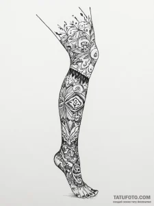 Tattoo sketch leg, tattoo sketch design, vibr... - эскиз тату (№1757247138_0, 07.09.2025 12:12) — Tatufoto.com
