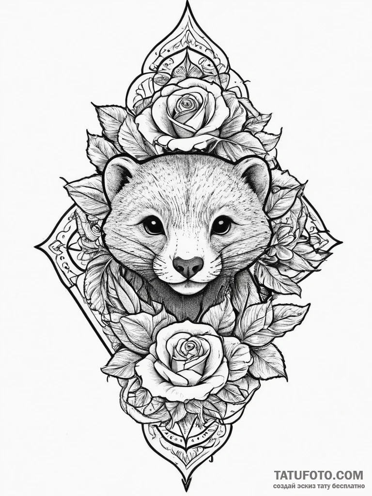Tattoo sketch mongoose, tattoo flash sheet de... - эскиз тату (№1757247926_0, 07.09.2025 12:25) — Tatufoto.com