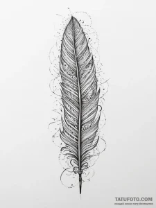 Tattoo sketch a book with a feather, tattoo l... - эскиз тату (№1757248712_0, 07.09.2025 12:38) — Tatufoto.com