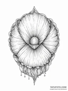 Tattoo sketch shell - эскиз тату (№1757248914_0, 07.09.2025 12:41) — Tatufoto.com