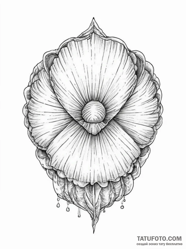 Tattoo sketch shell - эскиз тату (№1757248914_0, 07.09.2025 12:41) — Tatufoto.com