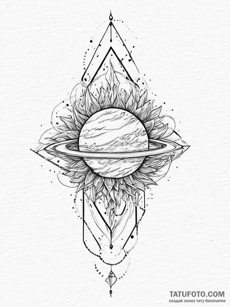 Tattoo sketch cosmic domain, ink illustration... - эскиз тату (№1757249308_0, 07.09.2025 12:48) — Tatufoto.com
