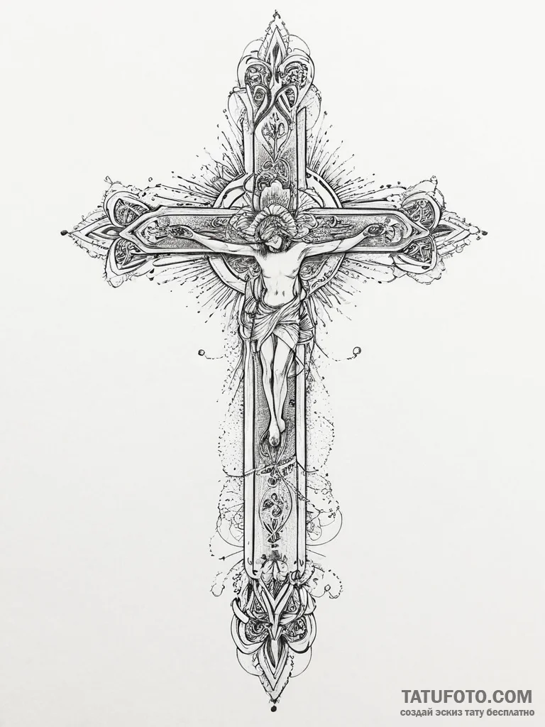 Tattoo sketch blessed creation, ink illustrat... - эскиз тату (№1757250101_0, 07.09.2025 13:01) — Tatufoto.com