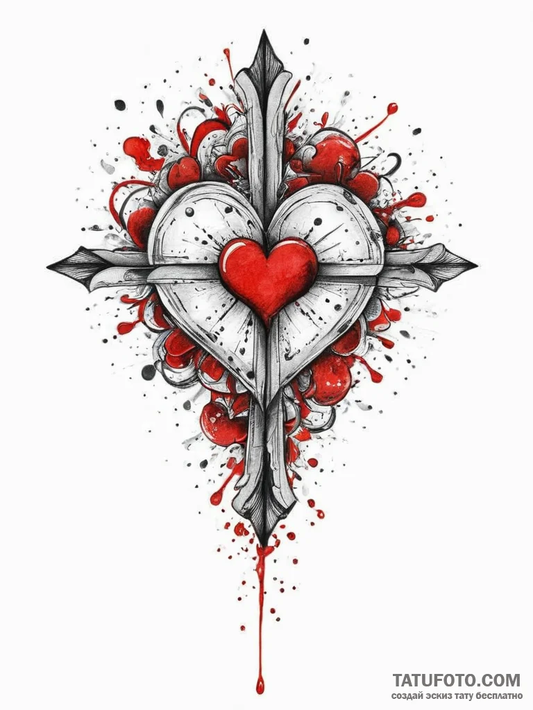 Tattoo sketch heart, tattoo flash sheet desig... - эскиз тату (№1757255711_0, 07.09.2025 14:35) — Tatufoto.com