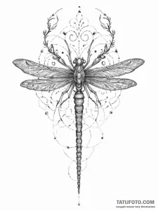 Tattoo sketch water stick insect, artistic ta... - эскиз тату (№1757256707_0, 07.09.2025 14:51) — Tatufoto.com