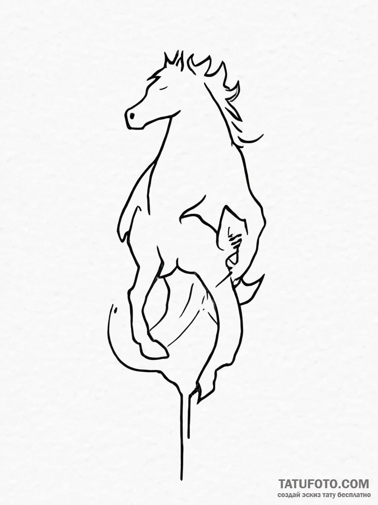 Tattoo sketch bojack horseman silhouette - эскиз тату (№1757257706_0, 07.09.2025 15:08) — Tatufoto.com