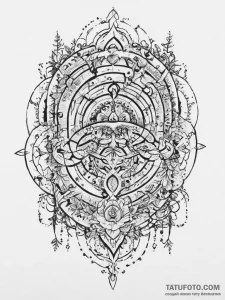 Tattoo sketch labyrinth, tattoo flash sheet d... - эскиз тату (№1757258110_0, 07.09.2025 15:15) — Tatufoto.com