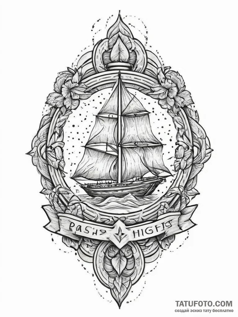 Tattoo sketch sacred carving, tattoo flash sh... - эскиз тату (№1757259112_0, 07.09.2025 15:31) — Tatufoto.com