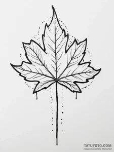 Tattoo sketch sycamore leaf, tattoo sketch de... - эскиз тату (№1757259504_0, 07.09.2025 15:38) — Tatufoto.com