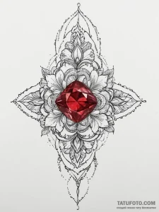 Tattoo sketch ruby - эскиз тату (№1757260686_0, 07.09.2025 15:58) — Tatufoto.com