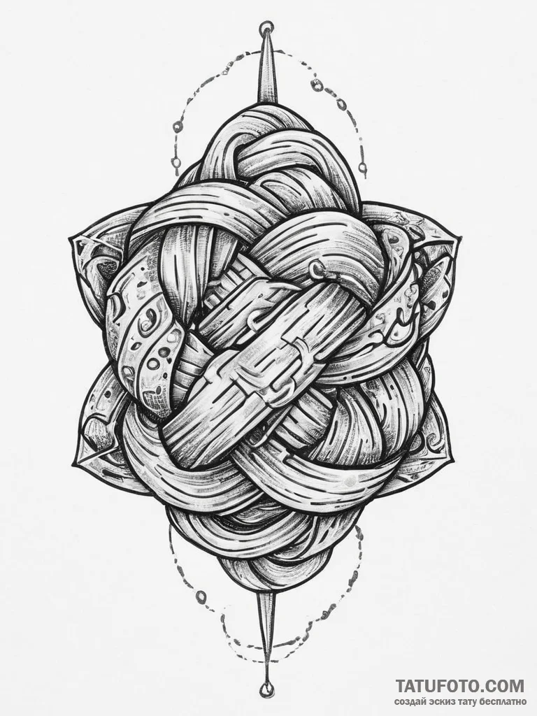 Tattoo sketch knot, tattoo flash sheet design... - эскиз тату (№1757261875_0, 07.09.2025 16:17) — Tatufoto.com