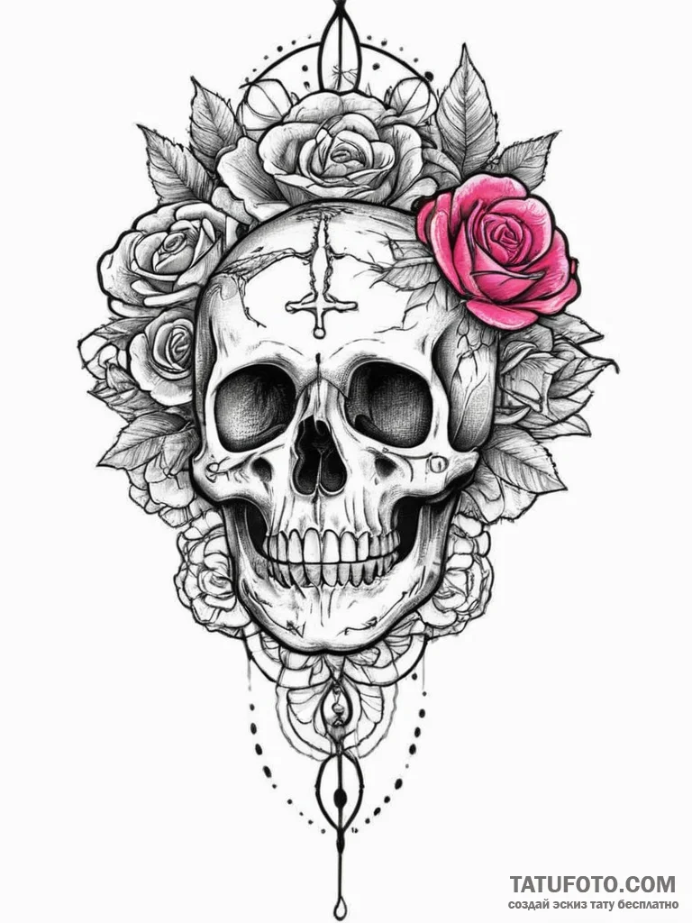 Tattoo sketch mystical spring, ink illustrati... - эскиз тату (№1757262664_0, 07.09.2025 16:31) — Tatufoto.com